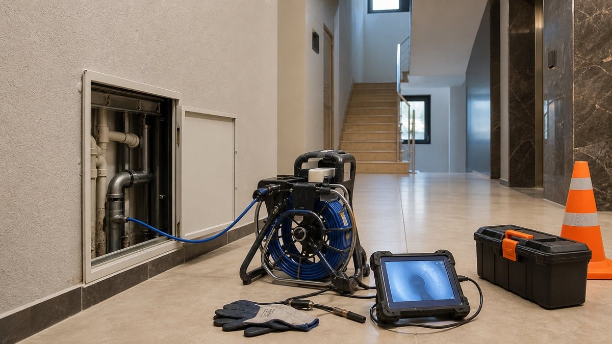 Apartman gider tıkanıklığı ve ana hat kontrolü görseli